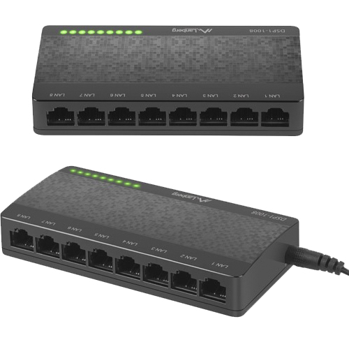 Lanberg Switch DSP1-1008 (8 port,1GB/s) Unmanageable  Switch