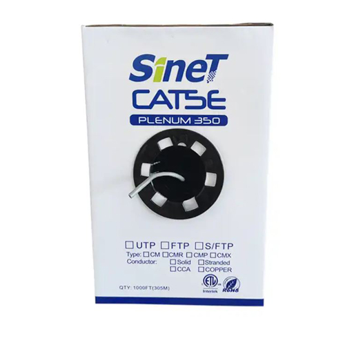 SINET CAT5E-U305G24CCA 24AWG 0.5MM CCA 305M UTP Network Cable