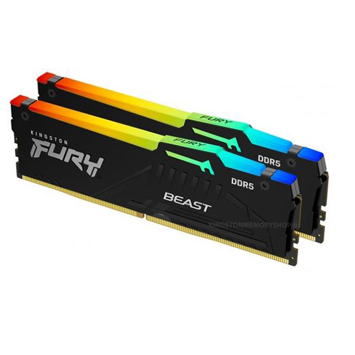 Kingston Fury Beast RGB KF548C38BBAK2-64 64GB (32GB x2) DDR5 4800MT/s Non ECC DIMM
