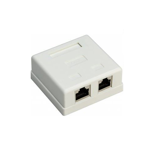 Mount Box  2Port RJ45 Cat5e Shielded