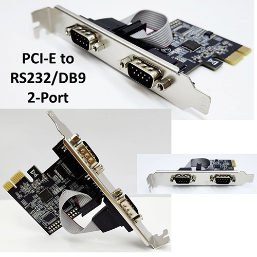 PCI-Express x2 Serial port RS232 / COM DB9M/ 005614