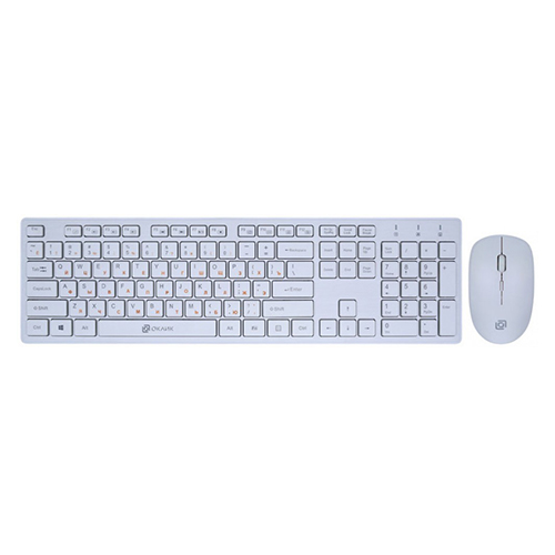 Oklick 240M USB Wireless Combo White 240MWHITE