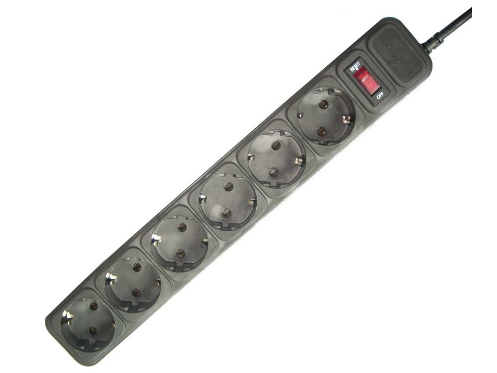 Gembird Surge protector 6 sockets/SPG6-B-15PPB 5M